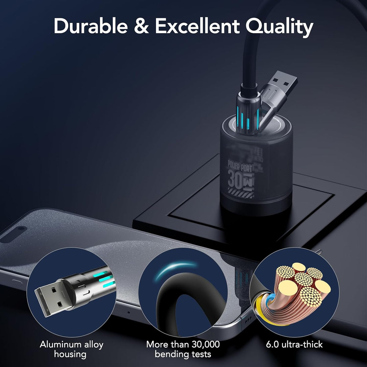 4-in-1 Charging Cable | كابل شحن 4 في 1