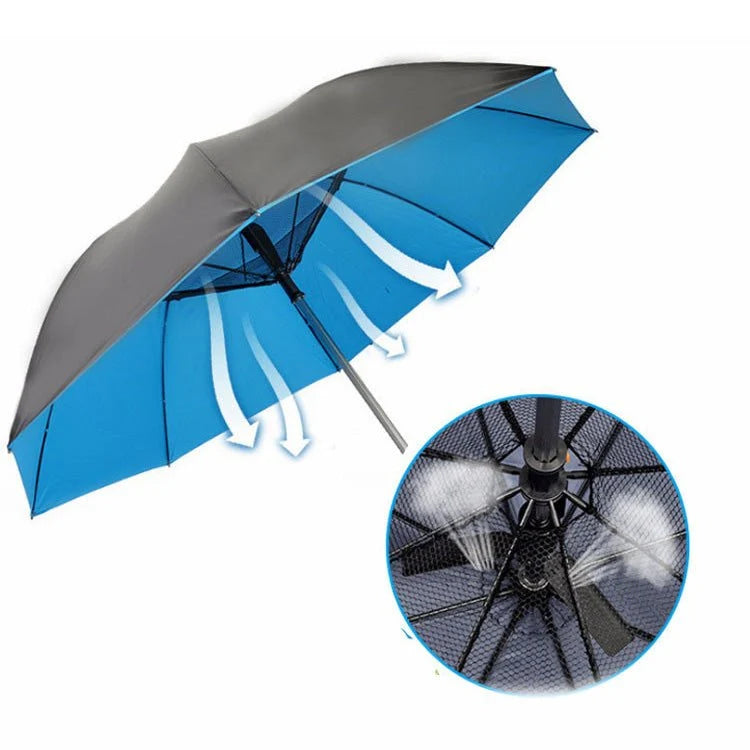 Fan Umbrella Cooling Shade | مظلة تبريد بمروحة